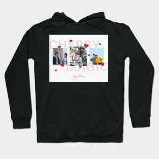 TayNew Cherry Magic Dark Blue Kiss Hoodie